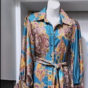 Jeff Gallano "Ruinard" Printed Maxi Dress